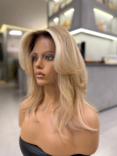 ANASTASIA | Rooted Balayage Layers |  Swiss Lace Top Wig