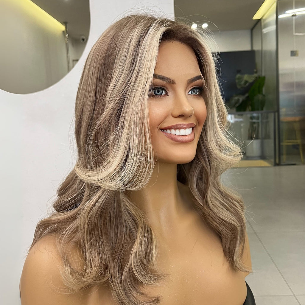 GIANNA | Cool Vanilla Blonde Lace Top Wig