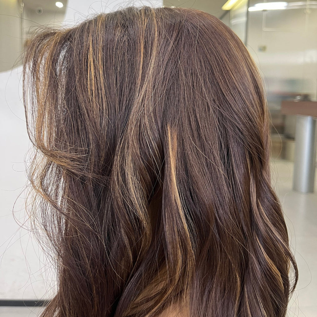 VELVA | Caramel Brown Ponytail Lace Wig