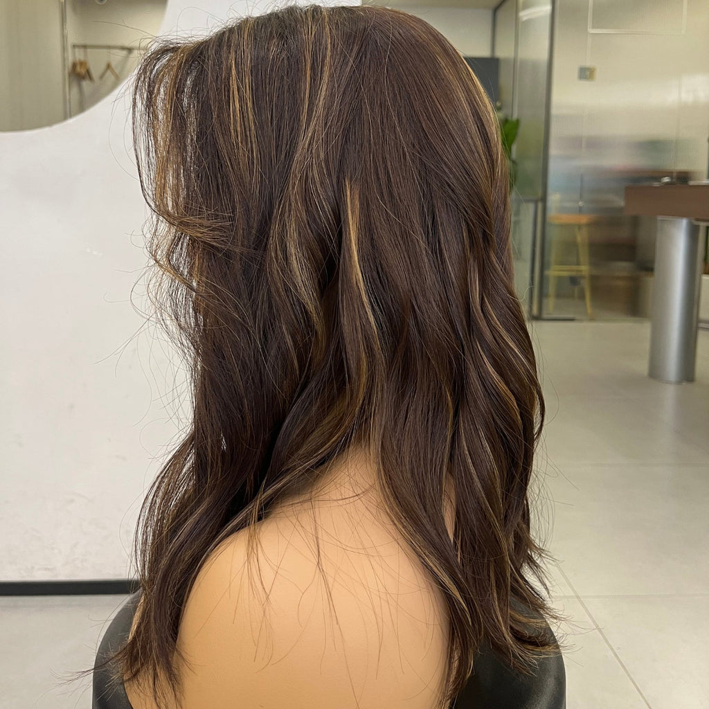 VELVA | Caramel Brown Ponytail Lace Wig