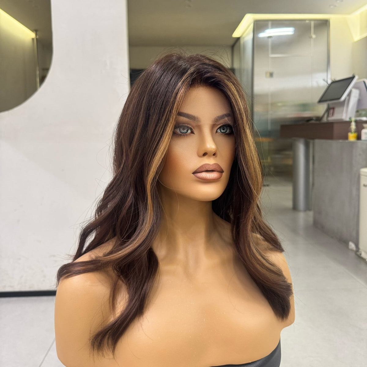 CHARLOTTE | Caramel Money Piece  | Lace Top Wig