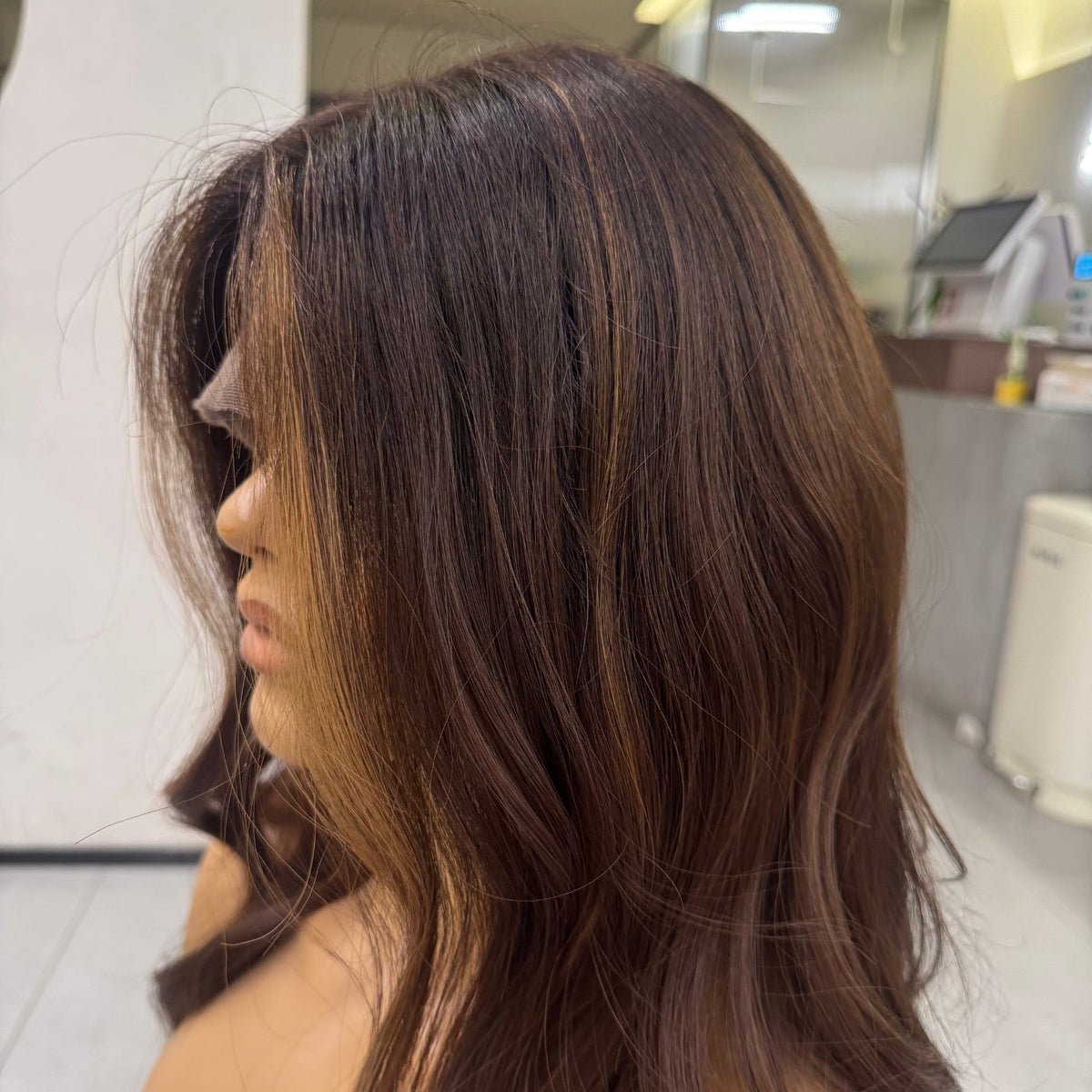 CHARLOTTE | Caramel Money Piece  | Lace Top Wig