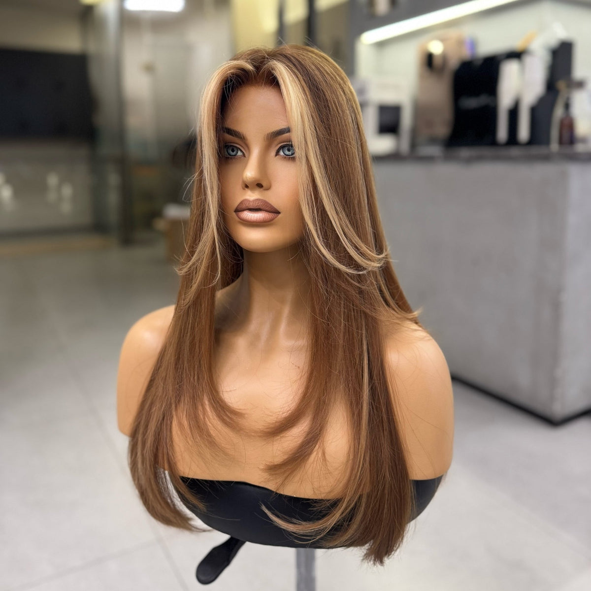 ELLE | Caramel Blonde Balayage 22"-28" | Lace Top Wig