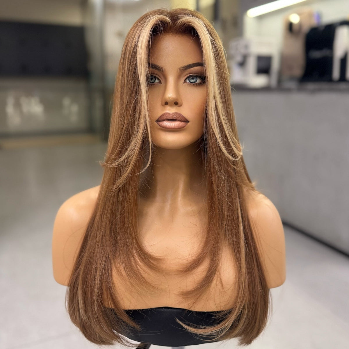 ELLE | Caramel Blonde Balayage 22"-28" | Lace Top Wig