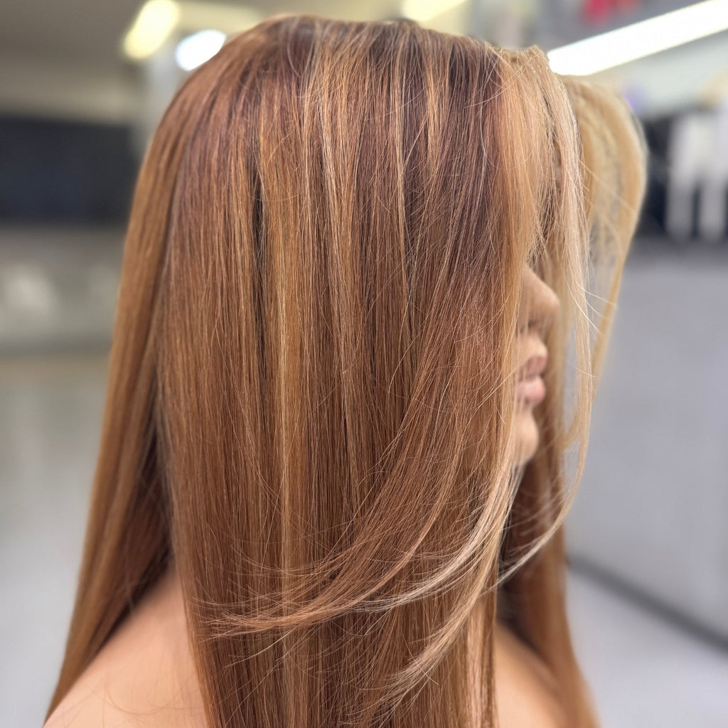 ELLE | Caramel Blonde Balayage 22"-28" | Lace Top Wig