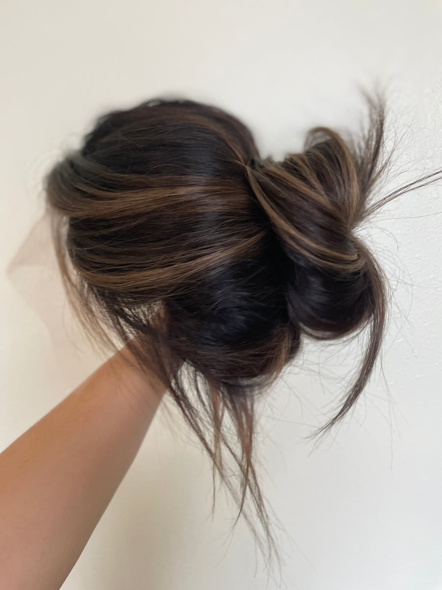 VELVA | Caramel Brown Ponytail Lace Wig