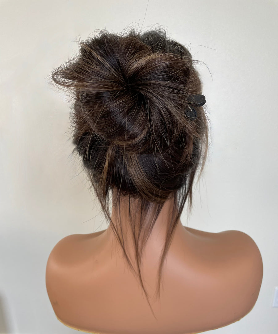 VELVA | Caramel Brown Ponytail Lace Wig