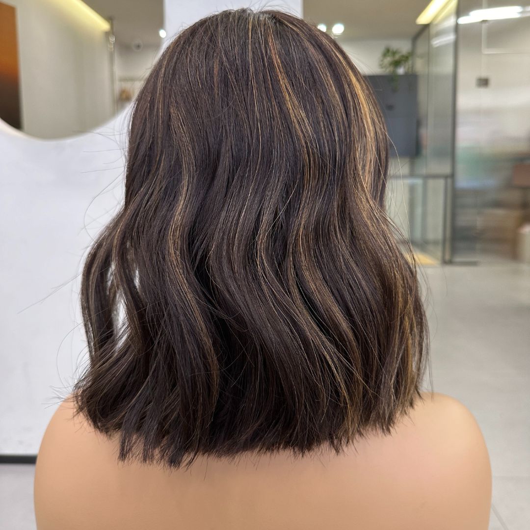 JOCELYN | Espresso Brown Curly Lace Top Wig
