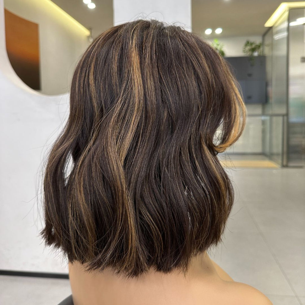 JOCELYN | Espresso Brown Curly Lace Top Wig