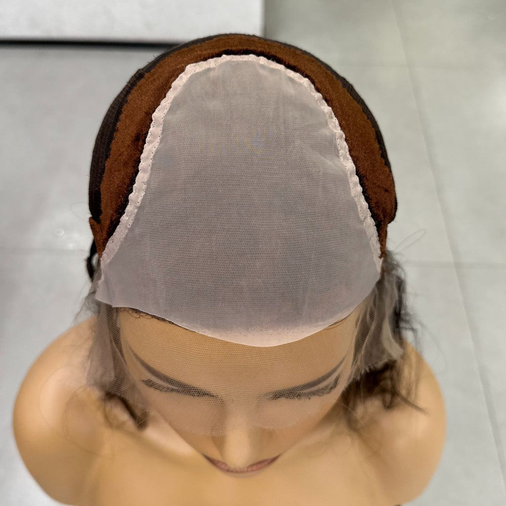 JOCELYN | Espresso Brown Curly Lace Top Wig