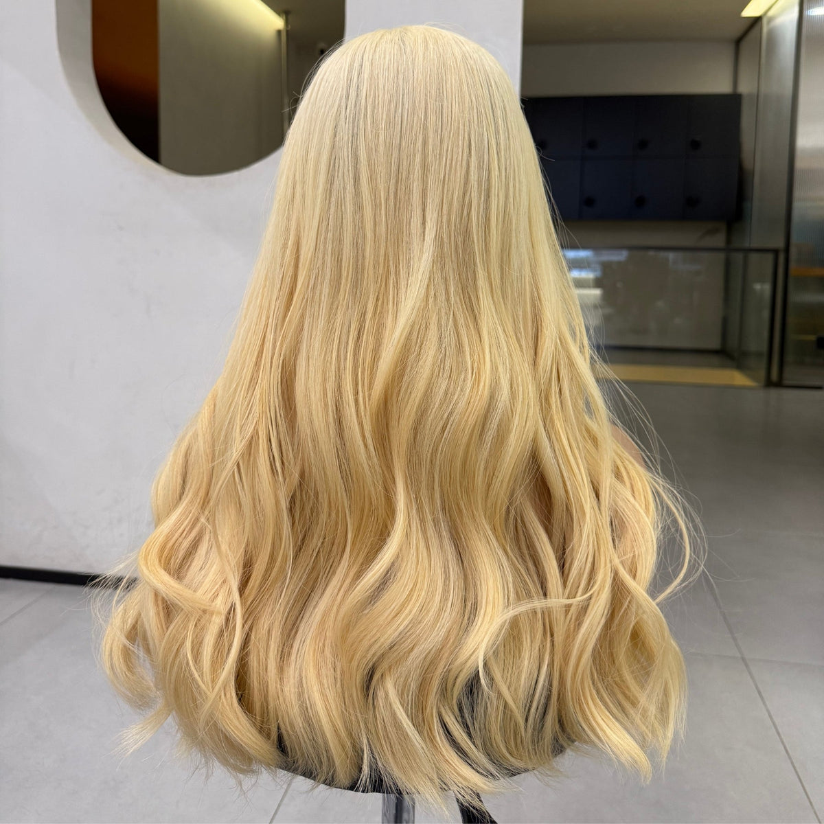 NICOLE | Platinum Blonde Beach Wave | 24" Raw Mongolian Lace Top