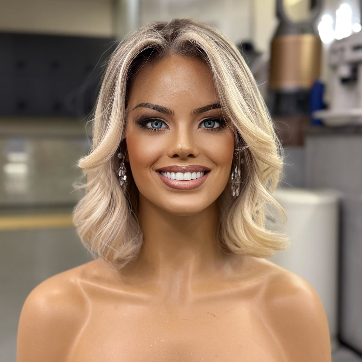 MARGOT | Icy Blonde Bob Lace Top Wig