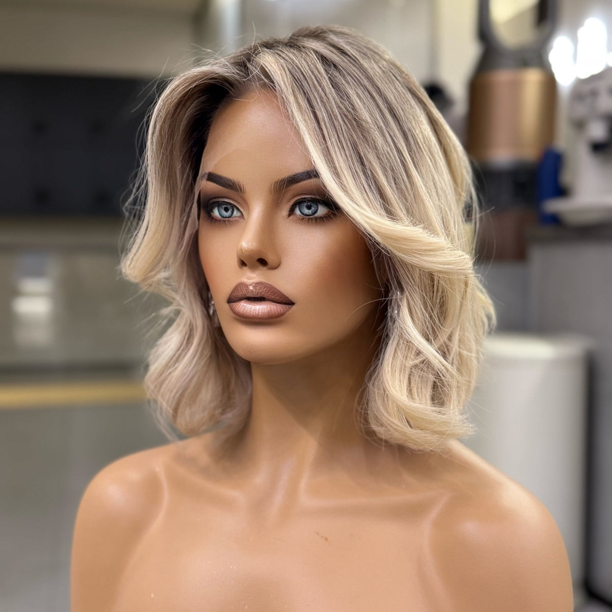 MARGOT | Icy Blonde Bob Lace Top Wig