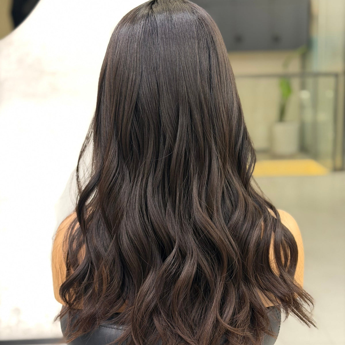 SIERRA - 20" Natural Brown Comfort Cap Silk Top Wig - Luxury Mongolian Human Hair
