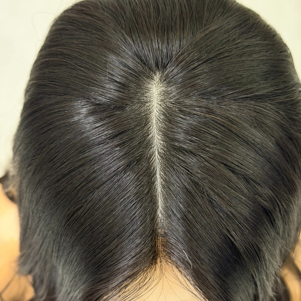 SIERRA - 20" Natural Brown Comfort Cap Silk Top Wig - Luxury Mongolian Human Hair