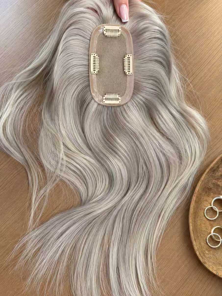 SILVER GREY | MONO SILK TOPPER | 3"×5"
