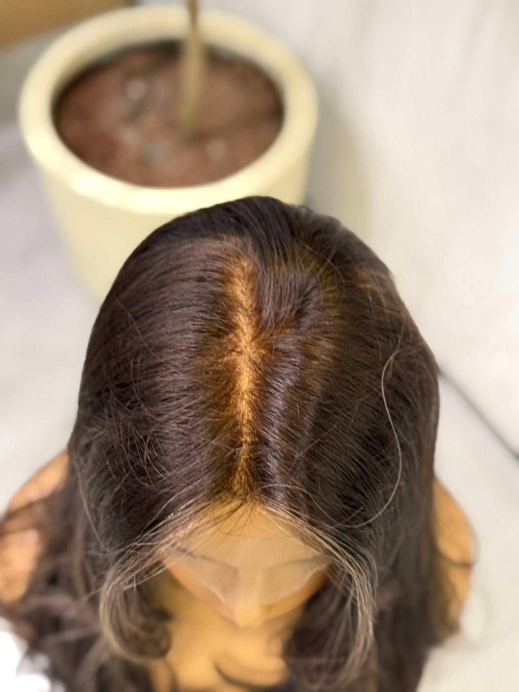 Vexora-Ophelia-Chestnut-Lace-Top-Wig-Part-Top-View